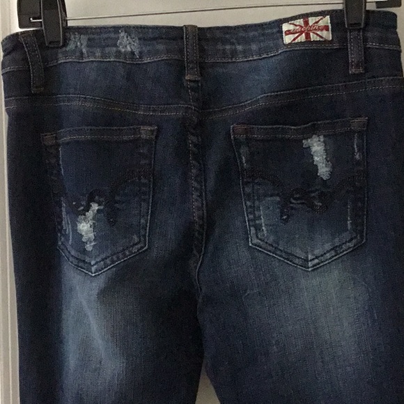 Women’s Machine Pour Neuf mode Distressed Jeans Sz 9 Juniors - Picture 4 of 12